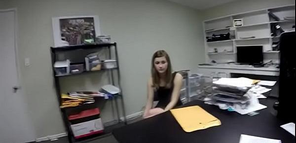  Innocent teen girl come for the intro and fack boss force her sex for the job